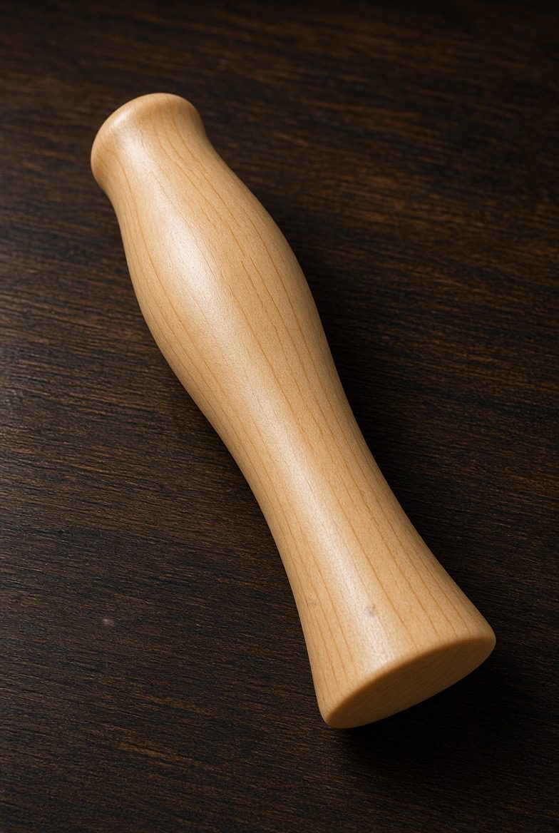 Dawn, handmade wooden dildo in Light Honey-Colored Maple