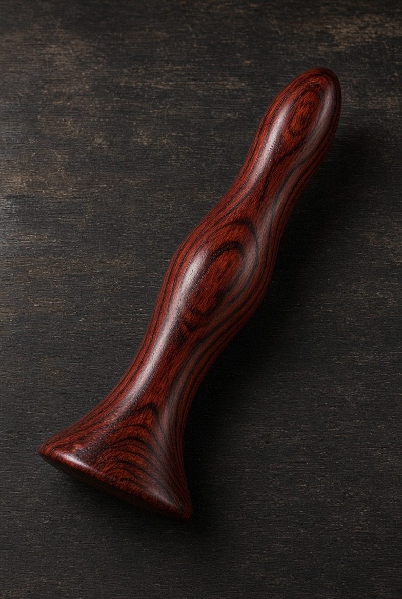 Ember, handmade wooden dildo in Deep Reddish Padauk
